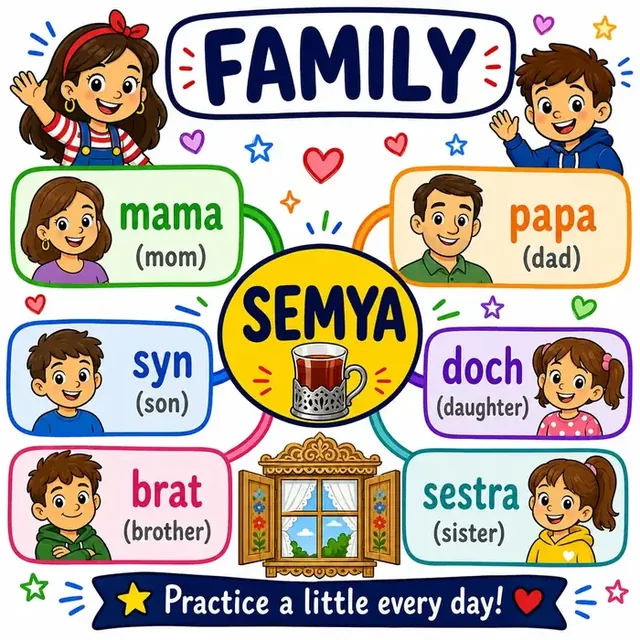 Family vocabulary mind map