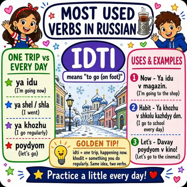 Verb IDTI (to go) mind map
